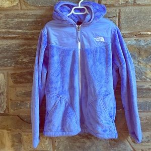 Girls' North Face Fuzzy Indigo Fleece/Hoodie (XL)