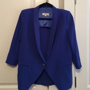 Blue blazer.