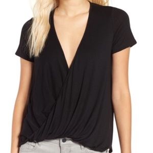 Lush cross front surplice tee