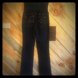 Dark "skinny" super stretch maternity jeans szM