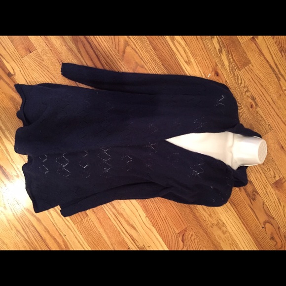 Cynthia Rowley 100% cashmere navy cardigan