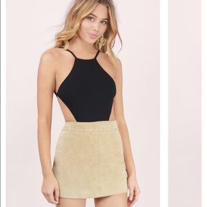 Black cut out body suit