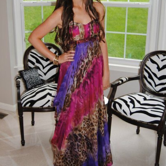 Printed prom dress