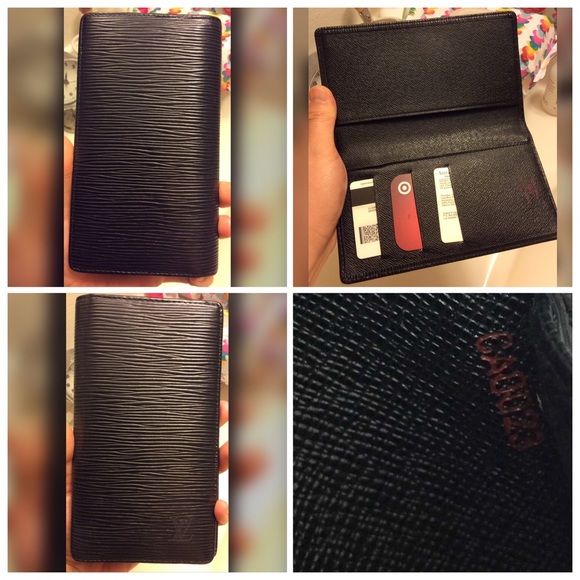 LV Epi Agenda Poche Leather Notebook Cover.