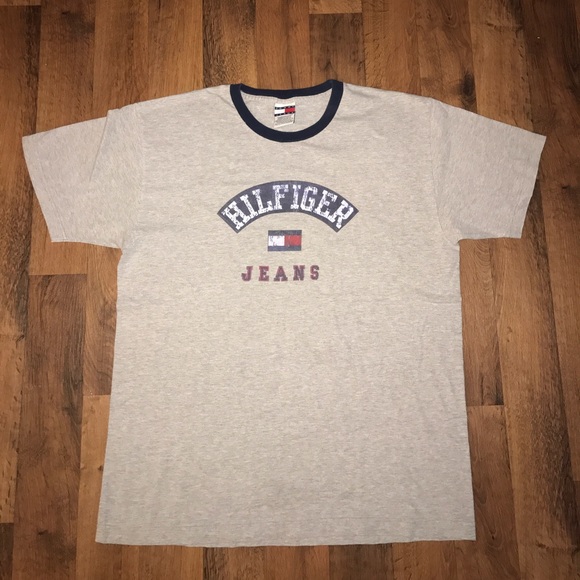 Tommy Hilfiger Other - Vintage Large Tommy Hilfiger Spell Out Shirt Gray