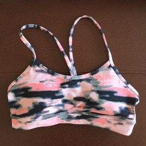 NWOT Lululemon sports bra pink camo