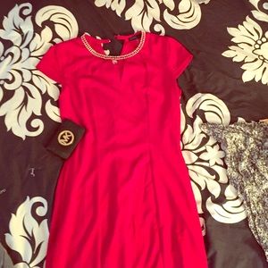 Never been worn. Red holiday Art Deco party dress