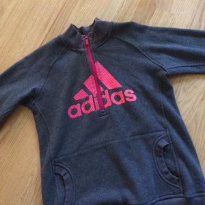 Coral and grey adidas sweatshirt