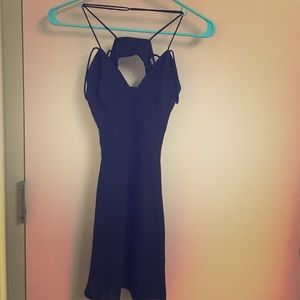 Size 2 black backless mini dress by Express