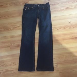 True Religion boot cut blue jeans.
