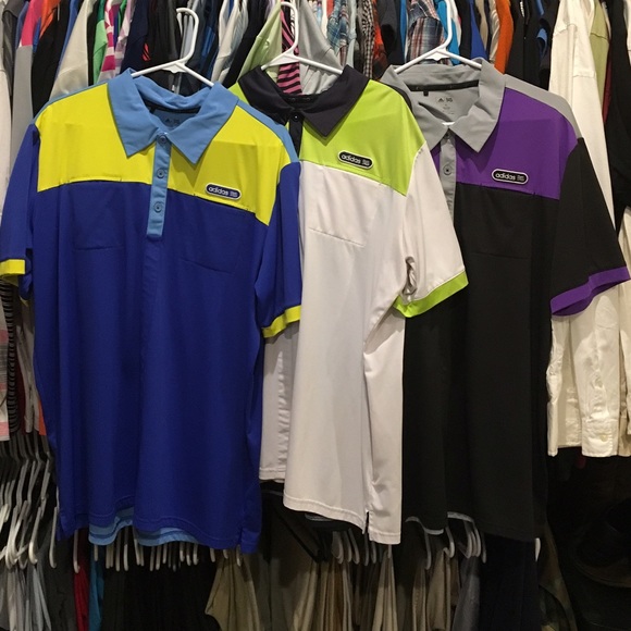 24 hr SALE Men's Adidas Golf Shirt XL Lot of 3