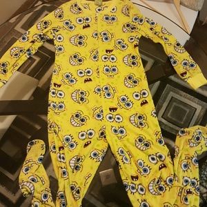 Adult SpongeBob footed Onesie