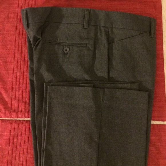 French Cuff Gray Dress Pants - Picture 2 of 2