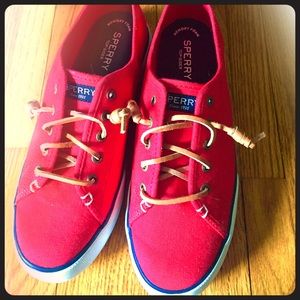 Red Sperry Shoes