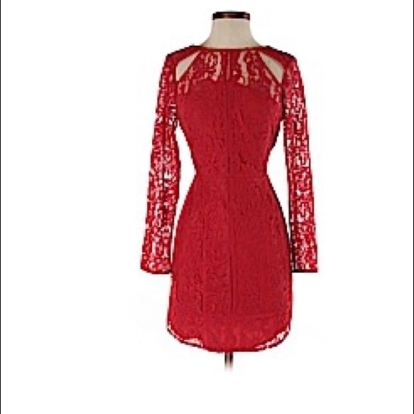 Adelyn Rae Red Dress With Cutout Detail