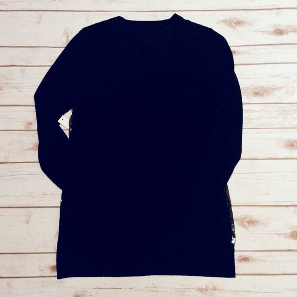 T Tahari Black Sequin Cardigan Small - Picture 3 of 3