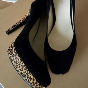 LEOPARD NINE WEST HIGH HEELS