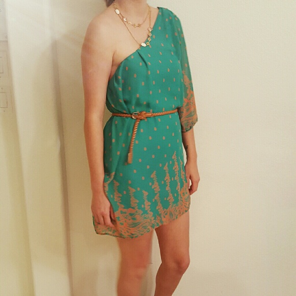 One Shoulder Turquoise Bali Dress