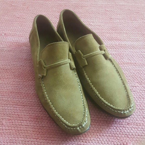 Bruno Magli Mens suede slip ons loafers Italian