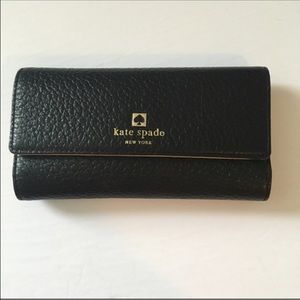 Black leather Kate Spade wallet