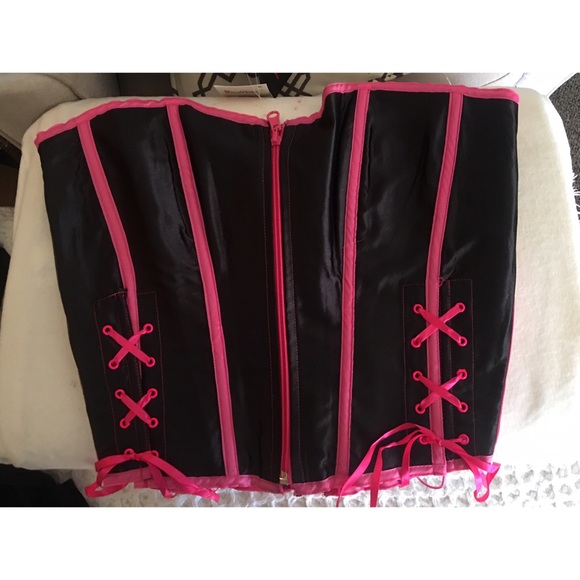 Yandy Reversible Corset Top Blk/prple/pink Size 2X