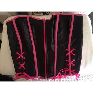 Yandy Reversible Corset Top Blk/prple/pink Size 2X