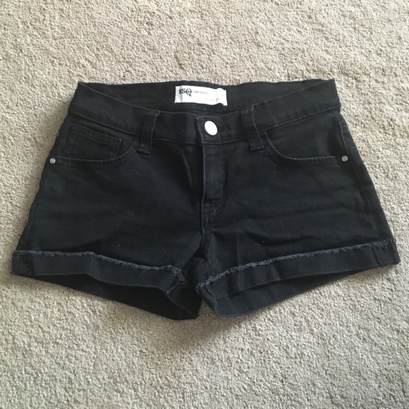 Black Jean Shorts