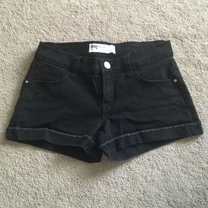 Black Jean Shorts