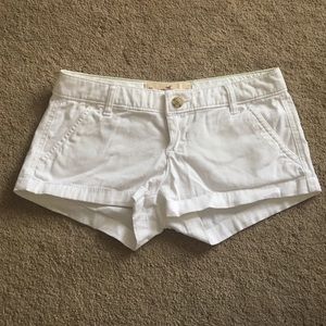 White Cargo Hollister Shorts
