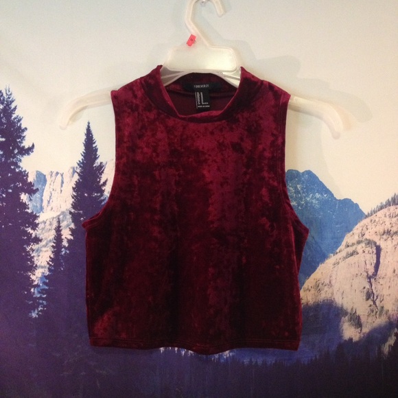 Forever 21 Red Velvet Crop