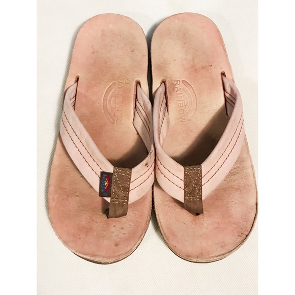 Girls Leather Rainbow Sandals
