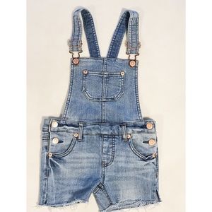 Girls Cut Off Overalls