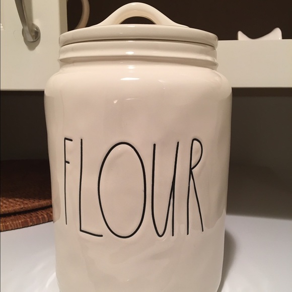 Rae Dunn flour and tea canister