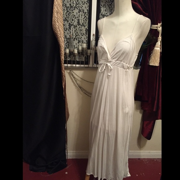 JAMES PERSE white cotton midi dress