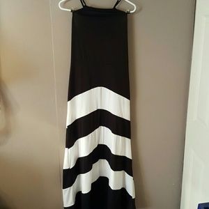 Black and white, chevron dress