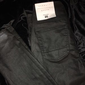 Brandy Melville Pants - ✨Leather cut-knee high waist jeans Kylie Brandy Melville Pants - ✨Leather cut-knee high waist jeans Kylie