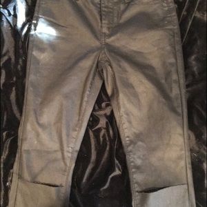 Brandy Melville Pants - ✨Leather cut-knee high waist jeans Kylie Brandy Melville Pants - ✨Leather cut-knee high waist jeans Kylie