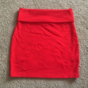 Red Stretch Fleece Skirt