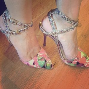 Steve Madden floral heels