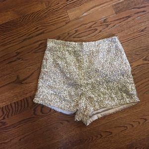 TOBI Diva GOLD sequin shorts