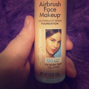 Sally Hansen airbrush face makeup.