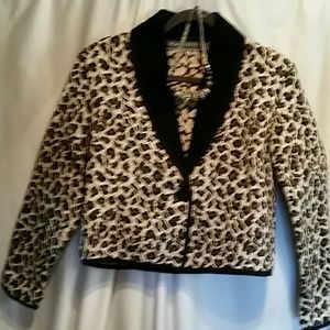 Leopard print jacket, barely worn, almost like new