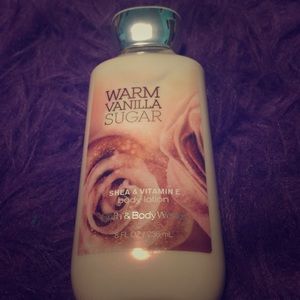 Bath & Body Works warm sugar vanilla body lotion.