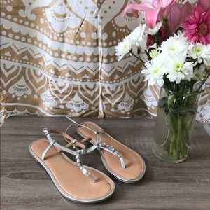 Silver sandals