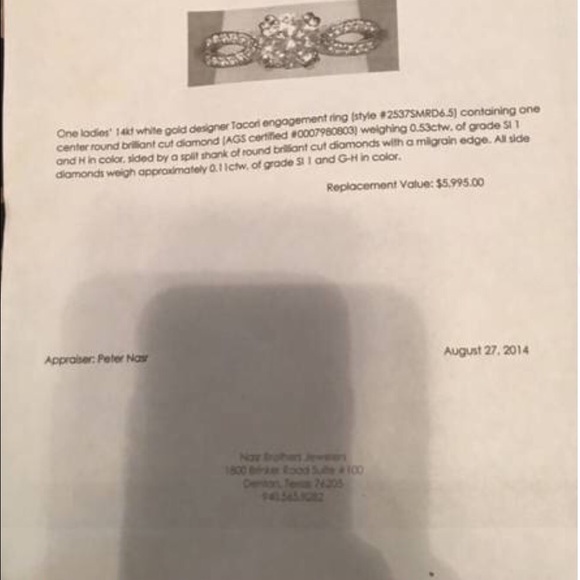 Tacori diamond engagement ring