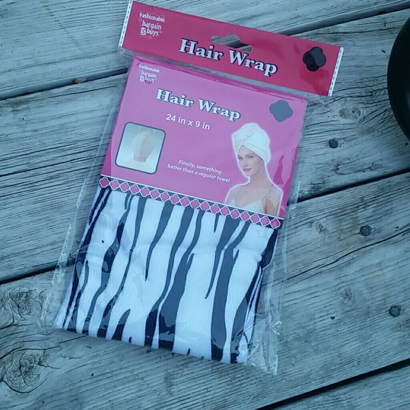 Zebra Print Hair Wrap Black and White BNWT