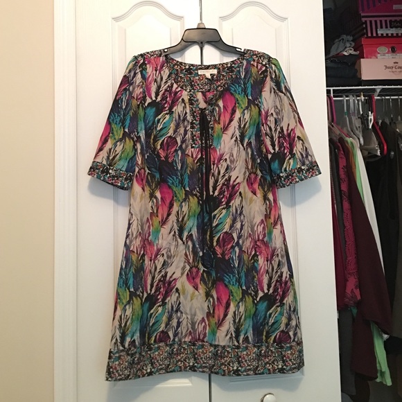 Multi colored silk tunic