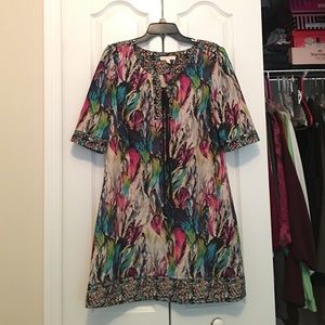Multi colored silk tunic