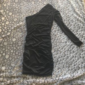 Black one sleeve dress
