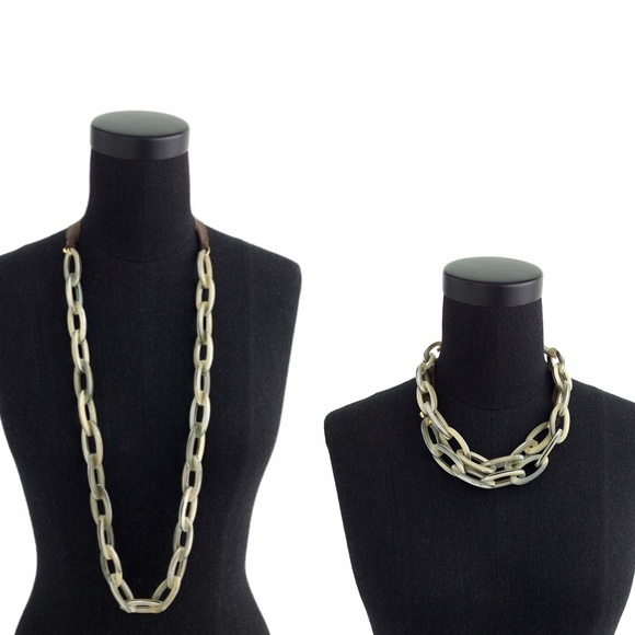 J. Crew Jewelry - Taupe Acetate Link Necklace J. Crew Jewelry - Taupe Acetate Link Necklace